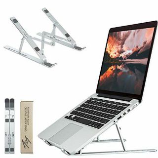 Laptop Stand,Aluminum stand แท่นวางโน๊ตบุ๊ค พับเก็บได้ พกพาง่าย งานอลูมิเนียม แข็งแรง