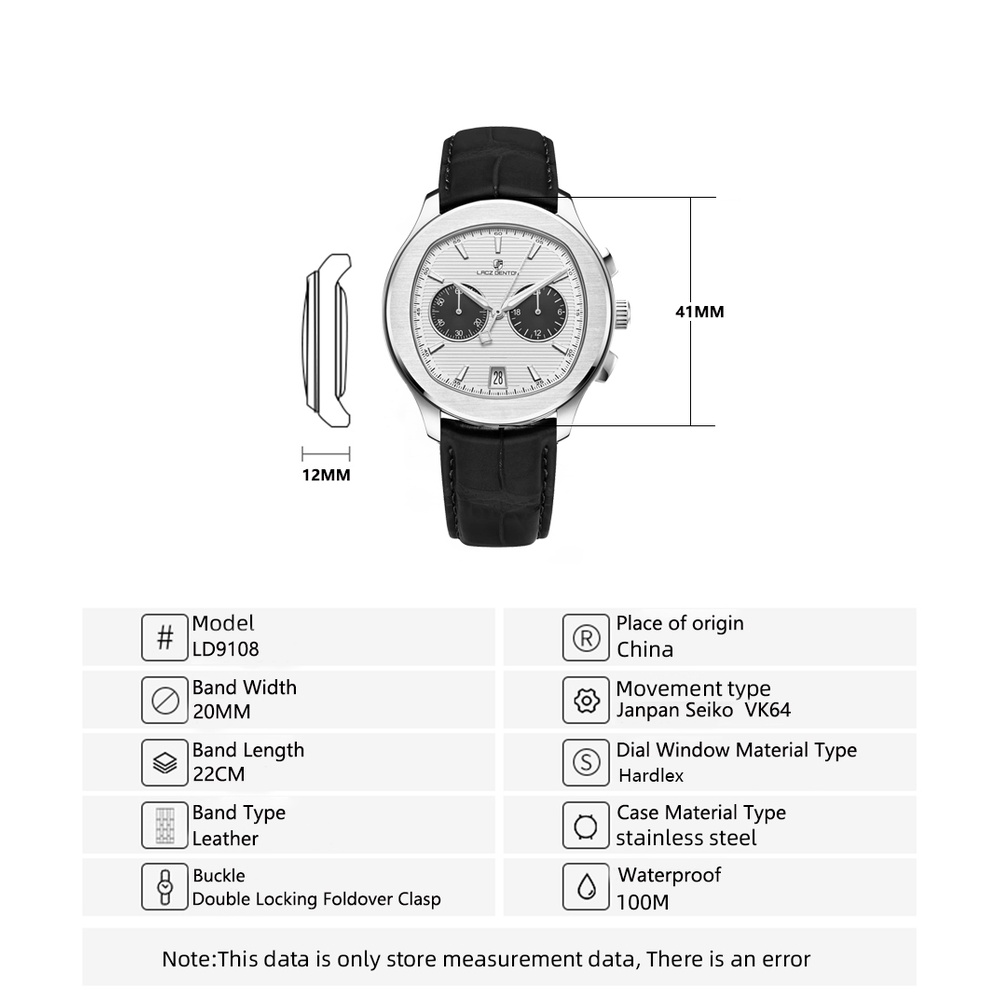 Lacz Denton 2022 Men39s Watches Quartz Watch Men Top Brand Luxury