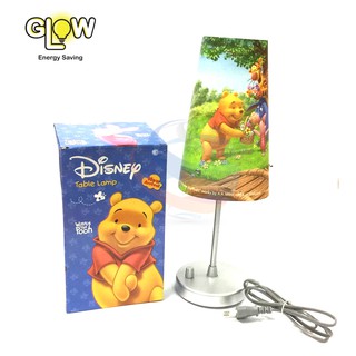 GLOW โคมไฟ หมี Pooh โคมไฟตั้งโต๊ะ โคมไฟหัวเตียง ห้องนอน ห้องเด็ก โคมไฟ กลางคืน DISNEY หมีพู