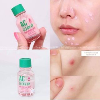 แป้งน้ำแต้มสิวสูตรใหม่Etude House AC+ Clean Up Pink Powder Spot 15ml.