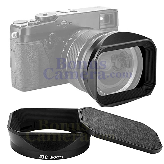 ฮู้ด+ฝาปิดแบบเหลี่ยมสำหรับฟูจิ FUJINON XF 23mm F1.4 R,XF 56mm F1.2 R,XF 56mm F1.2 R APD JJC Lens Hood for FujiFilm
