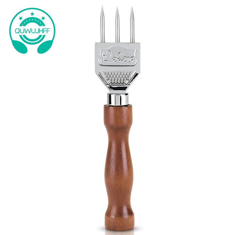Ice Pick - Sturdy Ice Chipper with Solid Wood Handle, 304 Stainless Steel Three Pronged Ice Crusher 