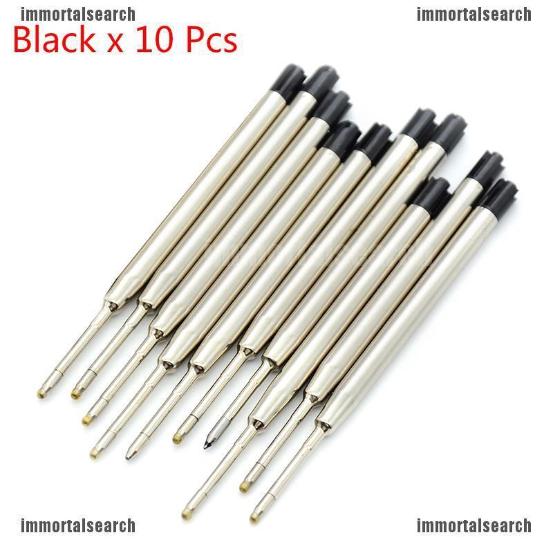 【ICE】 10 Pcs blue ink parker style standard 1.0mm ballpoint pen refills nib medium