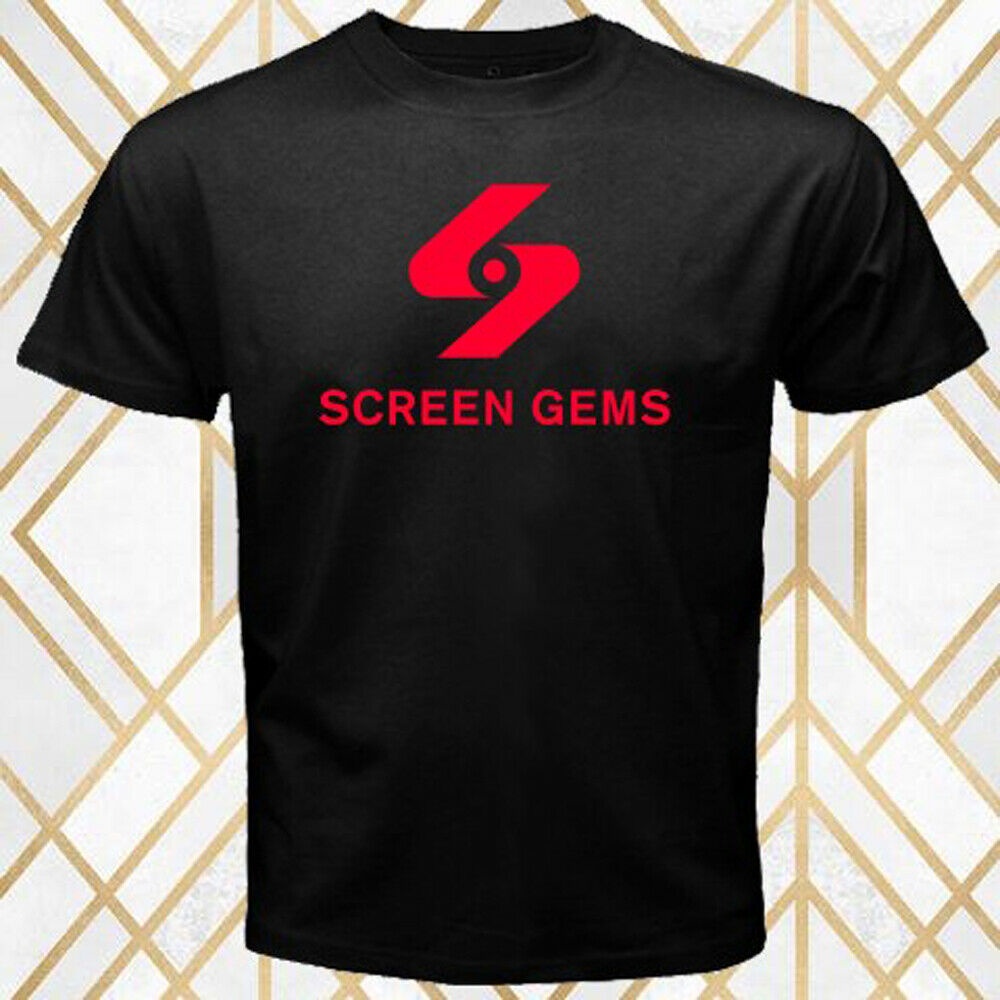 Screen Gems Movie Production House เสื้อยืดผู้ชายสีดํา
