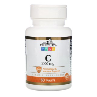 KETO *คีโต* 21st Century Vitamin C วิตามินซี 1,000 มก. 60 เม็ด