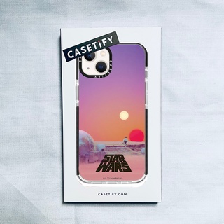 Casetify X STARWARS เคสโทรศัพท์มือถือ แบบนิ่ม ลายดวงอาทิตย์ ขอบสีดํา สําหรับ IPhone 13 12 11 Pro MAX Mini XS MAX XR X SE 6 6S 7 8 Plus