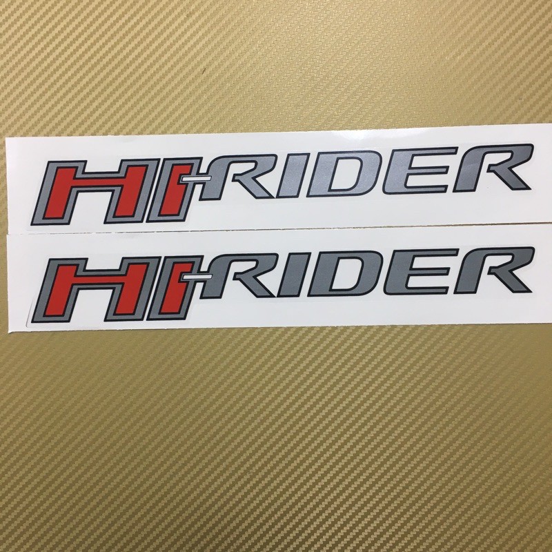 สติ๊กเกอร์ HI-RIDER ติดข้างท้ายกระบะ FORD RANGER ปี 2016 มีสองสี ราคาต่อคู่