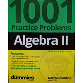 Chulabook(ศูนย์หนังสือจุฬาฯ)C321หนังสือ 9781119883562 ALGEBRA II: 1001 PRACTICE PROBLEMS FOR DUMMIES (WITH FREE ONLINE PRACTICE)