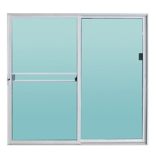 DOOR S-S ONE STOP/F8 200X205CM WHITE ประตูเลื่อนอะลูมิเนียม S-S มุ้ง ONE STOP F8 200x205 ซม. สีขาว ประตูบานเลื่อน ประตูแ