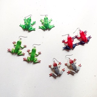 Poison Dart Frog earrings ต่างหูกบ กบ