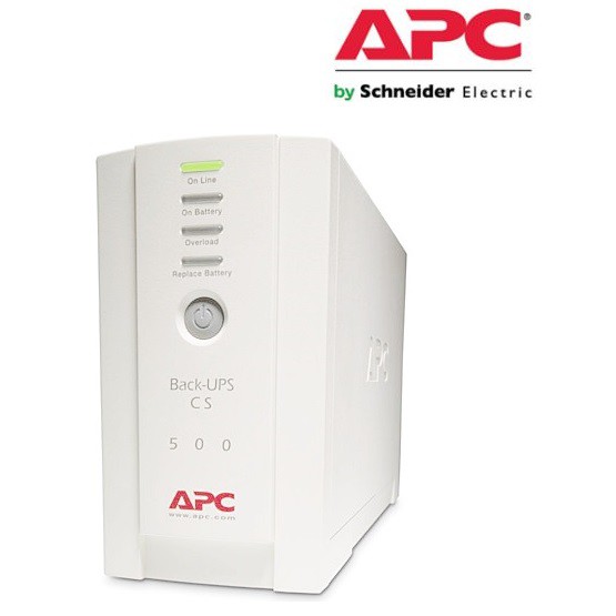 APC Back-UPS 500VA รุ่น BK500EI (Whiteเครื่องสำรองไฟ Computer/Printer กันไฟตกไฟกระชาก เปลี่ยนแบตได้ 