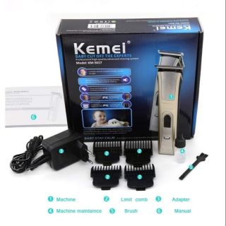 Kemei 5017ปัตตาเลี่ยนไฟฟ้าไร้สาย มาพร้อมอุปกรณ์เพื่อช่วยในการตัดแต่งผม ที่จะช่วยให้คุณสามารถดูแลผมของคุณ