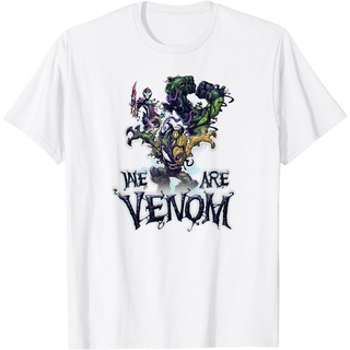 ROUND คอลูกเรือเสื้อยืด ผ้าฝ้าย พิมพ์ลาย Marvel Spider-Man Venom Groot Hulk Ironheart สําหรับผู้ชาย-4XL