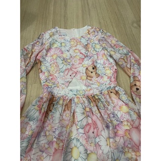 dress mof ลายหมี สวย ลูกคุณ ป้าย love is sz.s