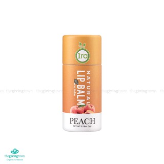 IRA Eco Balm PEACH - Tube lib balm. ลิปบาล์มธรรมชาติแบบแท่ง eco กลิ่นพีช ลิปพีช ลิปบาล์มแบบแท่ง ไอรา ลิปบาล์มพีช