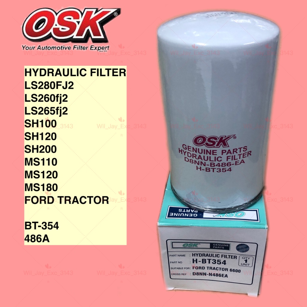 MITSUBISHI H-BT354 OSK HYDRAULIC FILTER 280FJ2,260FJ2,265FJ2,SH100,SH120,MS110,MS120,MS140,MS180,FOR