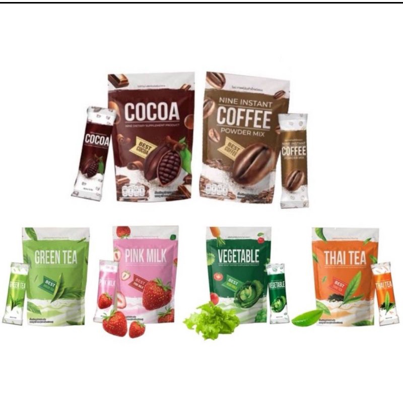 กาแฟไนท์ สตอไนท์ โกโก้ไนท์ ผักรวม Nine coffee ลดน้ำหนัก