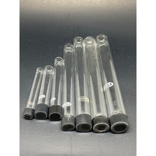 มีฝาหลอดทดลองTesttube หลอดทดลองแบบมีฝาปิด หลอดแก้ว12x100mm ,16x100mm ,16x125mm ,20x200mm ,25x200mm ราคาต่อชิ้น