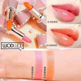 ลิปมันเปลี่ยนสี WOWOWD 742 มี 2 สี ให้เลือก 01 ชมพู 02 สีส้ม