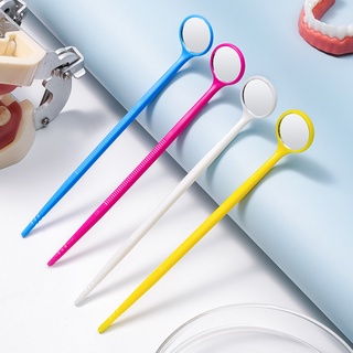 10 ชิ้นกระจกสะท้อนปากทันตกรรมเครื่องมืออิเล็กทรอนิกส์พลาสติกทิ้ง