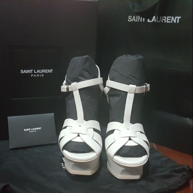 use1 like new รองเท้า Yves Saint laurent YSL tribute ของแท้ สูง5นิ้ว size 35.5 ซื้อจากembassy3หมื่นกว่าบาท อุปกรณ์ครบ