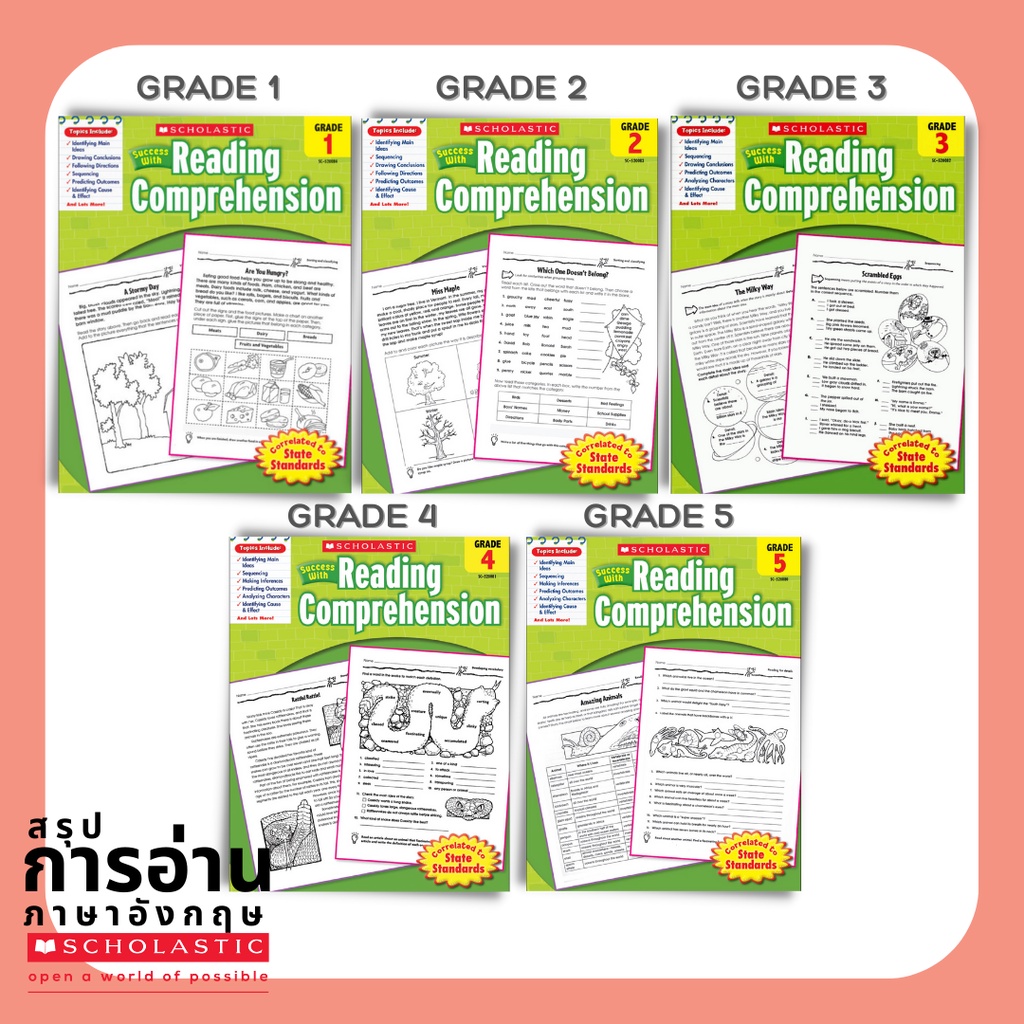 Reading การอ่าน ภาษาอังกฤษป.1 ป.2 ป.3 ป.4 ป.5 scholastic