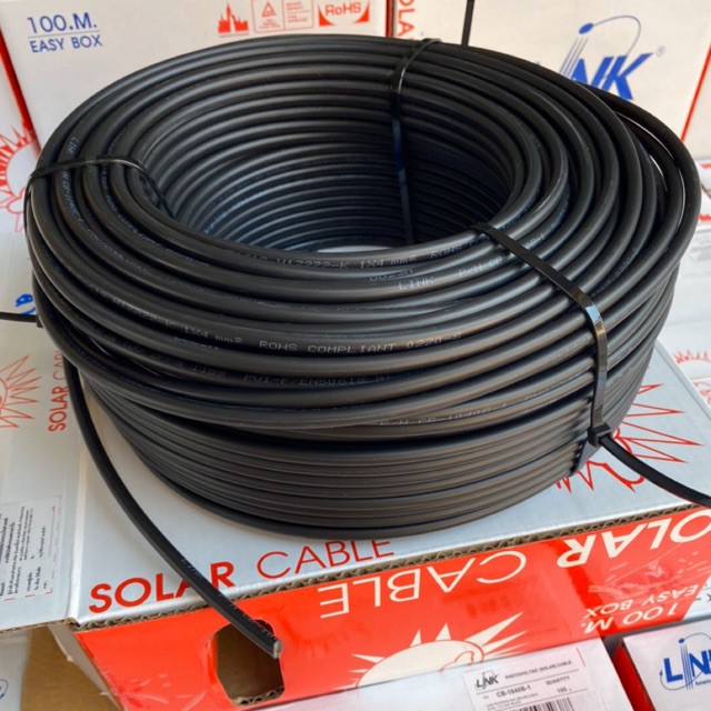 สายไฟโซล่าเซล​ล์ แบรนด์ Link Solar Cable  Pv1-f​ 1x4