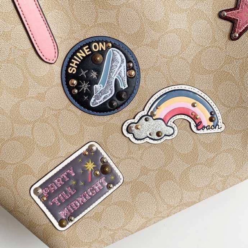 Coach DISNEY X COACH CITY TOTE IN SIGNATURE CANVAS WITH PATCHES (COACH C3724) #4