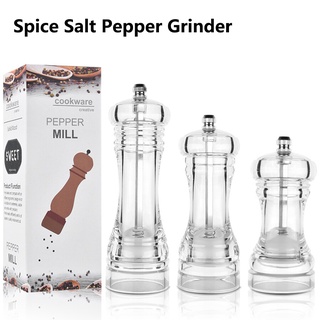 [พร้อมส่ง] ที่บดพริกไทยอะคริลิค ที่บดพริกไทย ที่บดพริกไทยอะคริลิค Spice Salt Pepper Grinder เกลือ เครื่องเทศ แกนบดเซรามิ