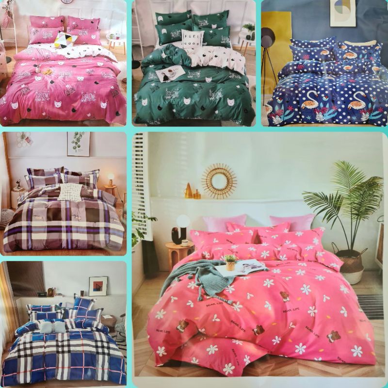 ผ้าปูที่นอน5ฟุต ผ้าปูที่นอนอย่างเดียว รัดมุม พร้อมส่งด่วน ราคาถูก เนื้อผ้า Cottonผสมโพลีเอสเตอร์.