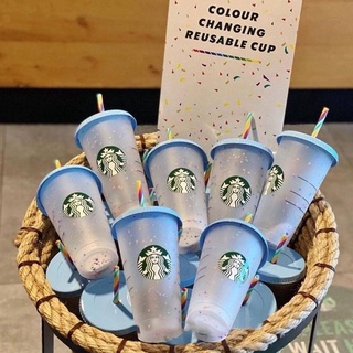 Starbucks แก้วน้ําเปลี่ยนสีได้ ใช้ซ้ําได้ รุ่นลิมิเต็ด