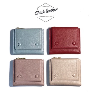 ✾🍁พร้อมส่ง กระเป๋าสตางค์ ใบสั้น 2 พับ หนังแท้ #6027☚