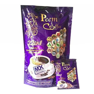 กาแฟซองม่วง กาแฟภีม Peam Coffee (1ห่อ 15ซอง)