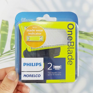 ฟิลิปส์ ใบมีดโกน 2 ชิ้น Philips® Norelco OneBlade 2 Cartridges QP220/80 (เฉพาะใบมีด only brade)