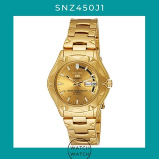 Seiko 5 Automatic Gold Dial Mens Watch SNZ450J1