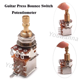 YOUN Guitar Switch Knob A500K B500K A250K B250K Push Pull Control Pot Potentiometer