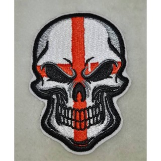 Patch Skull England/ตีนตุ๊กแกแถมตัวขน