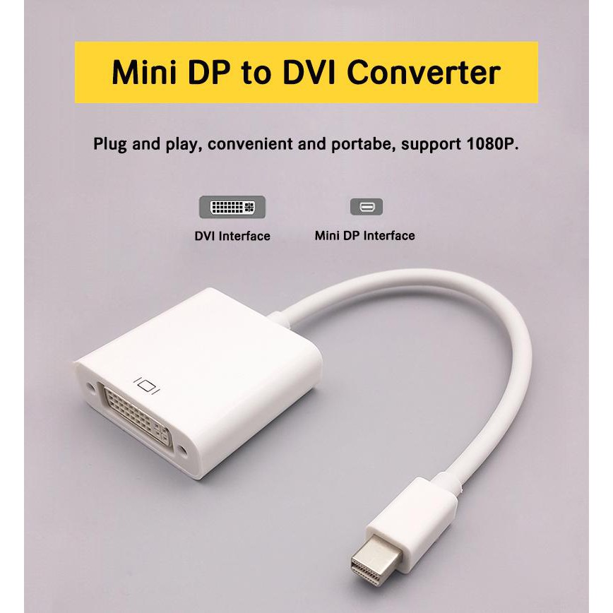 ลดราคา Mini DisplayPort (Thunderbolt) to DVI Converter Mini Dp Display Port to DVI Adapter Male to Female for MacBook #ค้นหาเพิ่มเติม สายเคเบิล SYNC Charger ชาร์จ อะแดปเตอร์ชาร์จข้อมูลปฏิบัติ Universal Adapter Coolระบายความร้อนซีพียู การ์ดเสียง