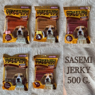 SASAMI JERKY ขนมสุนัข ขนมหมา BANKADUK รส[ไก่ ชีส เนื้อ ตับ รวมรส] 500g.