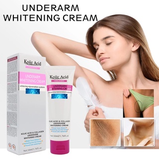 ครีมทารักแร้ขาว ครีมทาขาหนีบดำ (50 ml.) Kojic Acid Collagen Underarm Whitening Cream ครีมบำรุงรักแร้ ครีมทาขาหนีบ