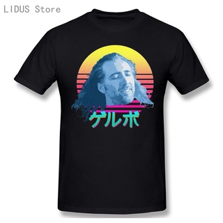 เสื้อยืดลําลอง ผ้าฝ้าย แขนสั้น คอกลม พิมพ์ลาย Nicolas Cage Meme Vaporwave สําหรับผู้ชาย คู่รัก