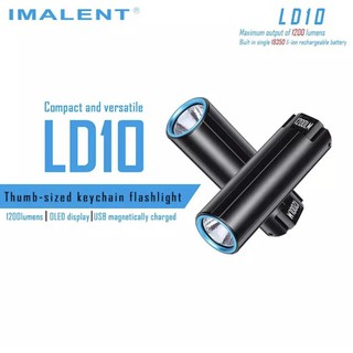 พร้อมส่ง IMALENT LD10 CREE XPL HI 1200Lumens ไฟฉายLedพวงกุญแจ Mini Magnetic USBด้านหลังไฟฉายสำหรับField night Lights