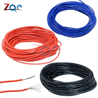 สายเคเบิลไฟฟ้า UL-1007 24AWG 80C 300V 10 เมตร สีแดง ดํา น้ําเงิน เหลือง 24 AWG DIY 10 เมตร