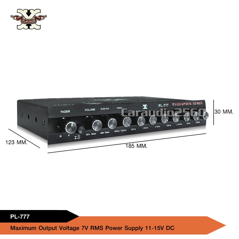 caraudio2560 ปรีแอมป์ 7 Band PLATINUM-X รุ่น PL-777 แยกซับอิสระ เสียงดี คุณภาพเยี่ยม กลางแหลมใส - รูปที่ 3