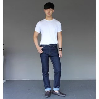 Golden Zebra Jeans กางเกงยีนส์ขากระบอกเล็กผ้ายืดสีดำ (Size เอว 28-44) #446BK