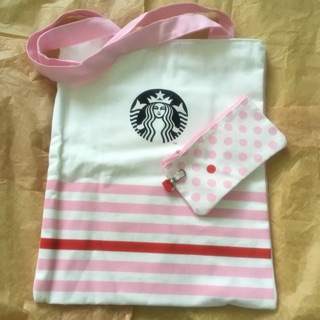 Starbucks กระเป๋าผ้า Pink Tote Bag 2019