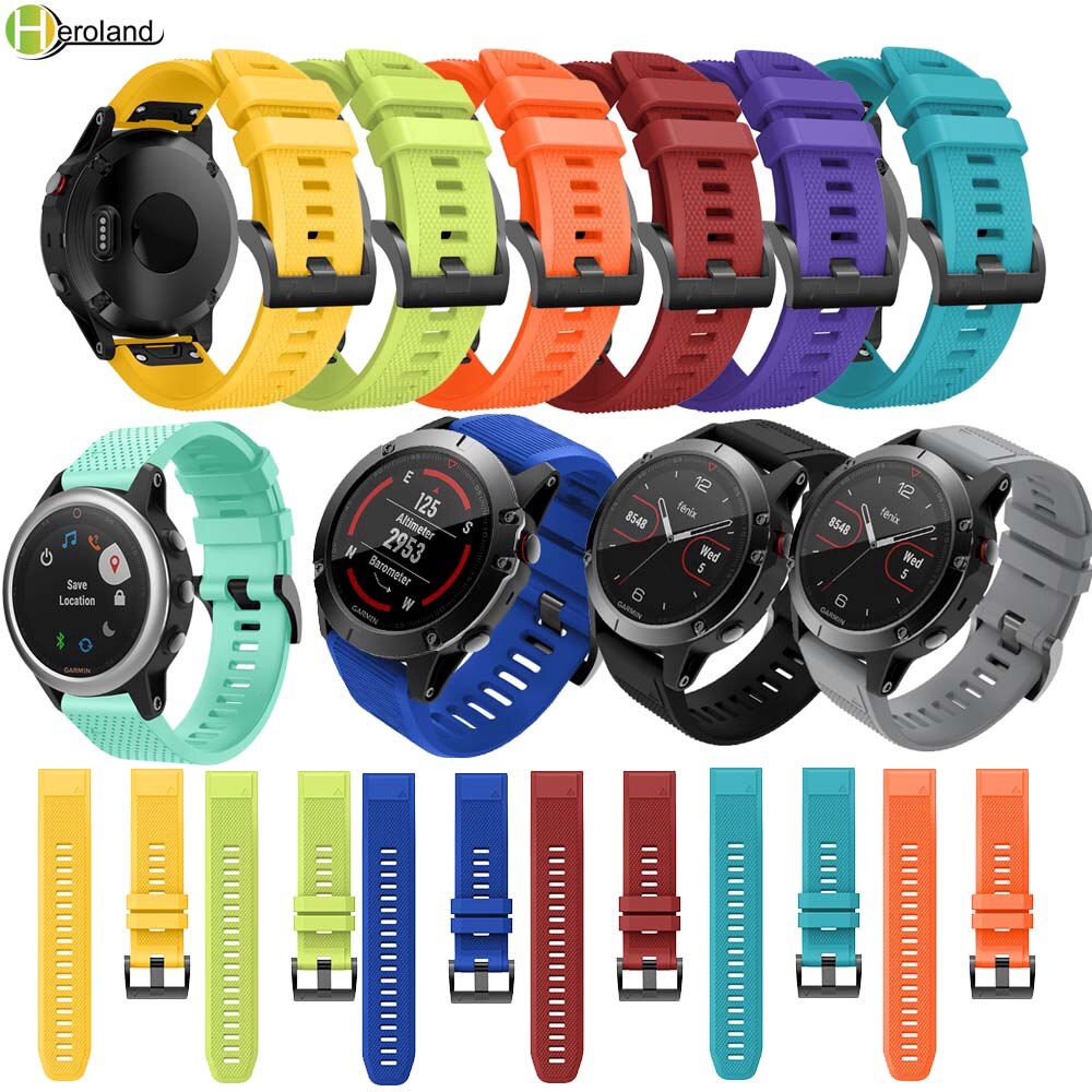 สายนาฬิกาข้อมือซิลิโคน 26 22 20 มมสําหรับ Garmin Fenix 6X 6 6S Pro 5X 5 5S Plus 3 3HR smart watch st