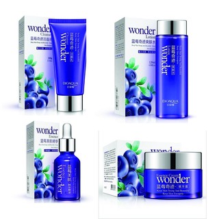 [โค้ด PQF3XCG6 ลด 50.-] BIOAQUA BLUEBERRY WONDER set 4 ชิ้น ((โฟม+โทนเนอร์+ เซรั่ม+ ครีมบำรุง)