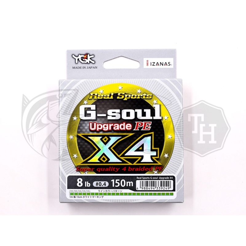 สาย PE YGK G-SOUL UPGRADE PE X4 0.4(8lb) ม้วน 150 เมตร