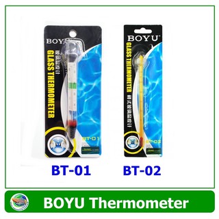 BOYU BT-01 / BT-02 Thermometer เทอร์โมมิเตอร์ ตัววัดอุณหภูมิน้ำ แบบติดกระจกในตู้ปลา